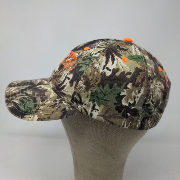 Otto Men's Strapback Hat Green Camo OSFM Panther Premium Embroidered Logo - Picture 5 of 12